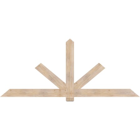 Ekena Millwork Kennewick Smooth Timber Gable Bracket, Douglas Fir, 96"W x 40"H x 1 1/2"D x 5 1/2"F, 10/12 Pitch GBW096X40X0206KEN00SDF